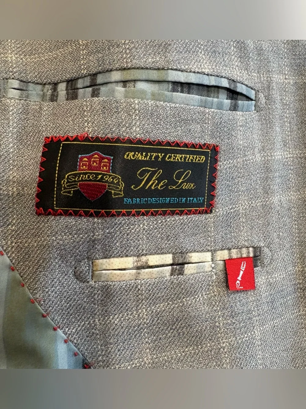 Pronto Moda Elite Sport Coat Blazer 52R Gray Silk Wool Cashmere Linen Plaid